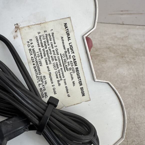 Natural Light Beer Advertising Lighted Back Bar Cash Register Sign Bar Mancave - Picture 8 of 8